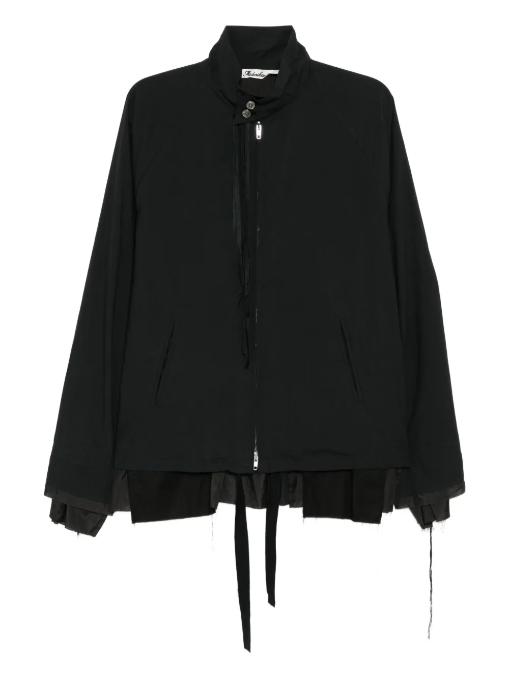 midorikawa cottton zip-up jacket | Black | Image 1