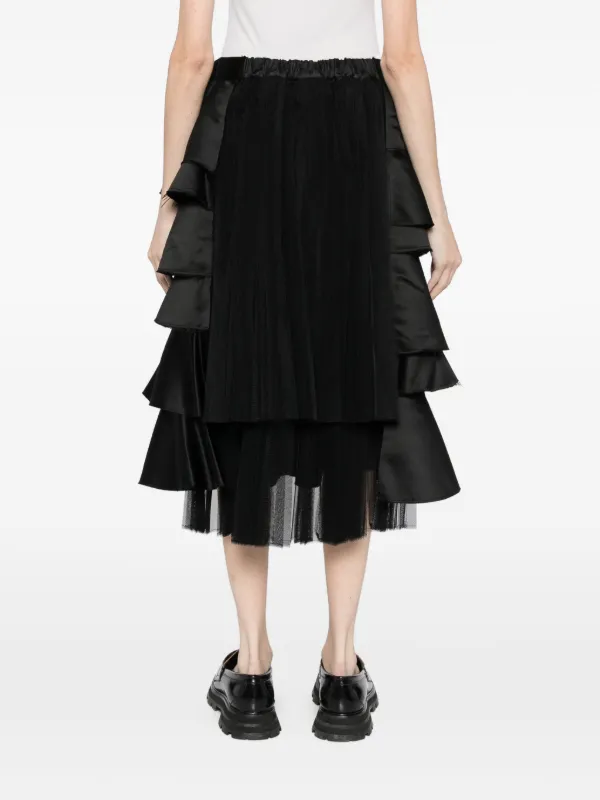 Black Comme Des Garçons ギャザーウエスト スカート | ブラック