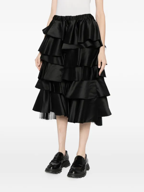 Black Comme Des Garçons ギャザーウエスト スカート | ブラック