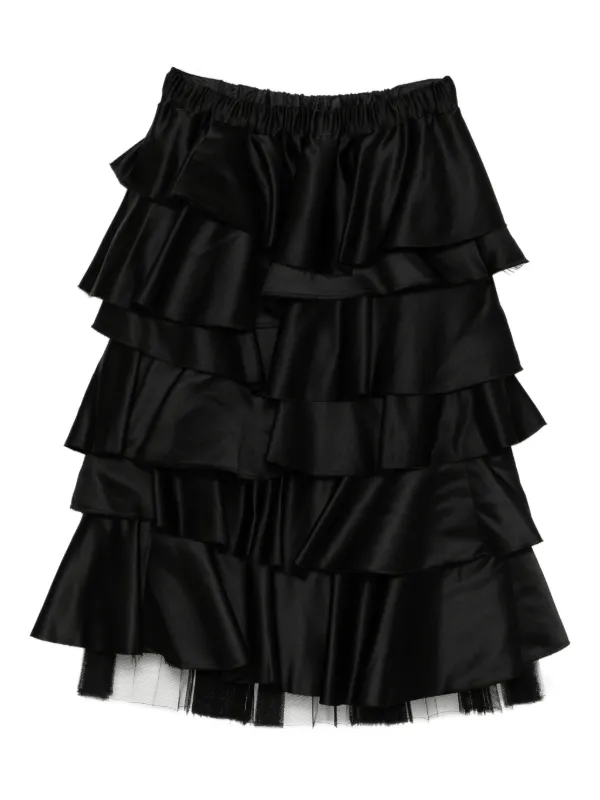 【美品】COMME des GARCONS 黒ギャザースカート Black Comme Des Garçons ギャザーウエスト スカート | ブラック