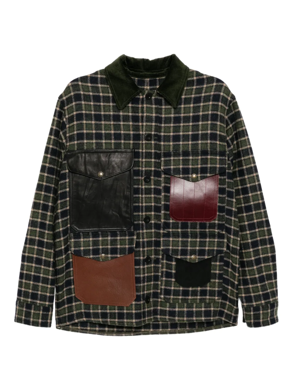 Junya Watanabe MAN check patchwork jacket | Green | Image 1