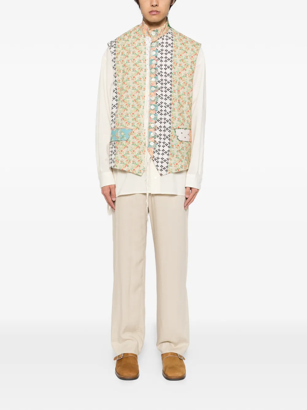 midorikawa floral-print gilets | Waistcoats & Gilets | Image 2