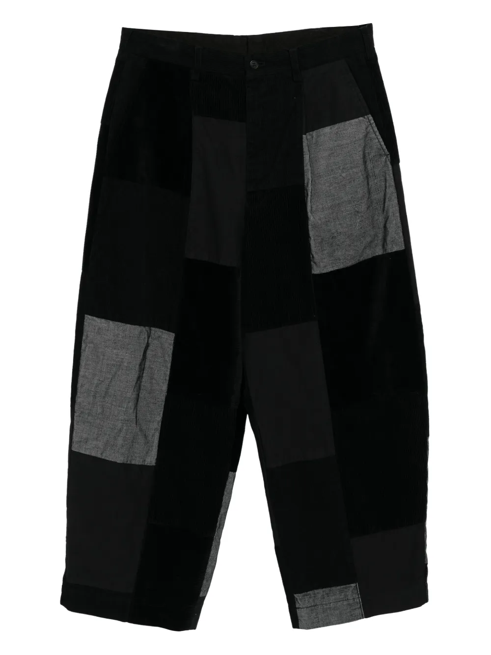Comme des Garçons Homme Pantaloni a coste con design patchwork - Nero