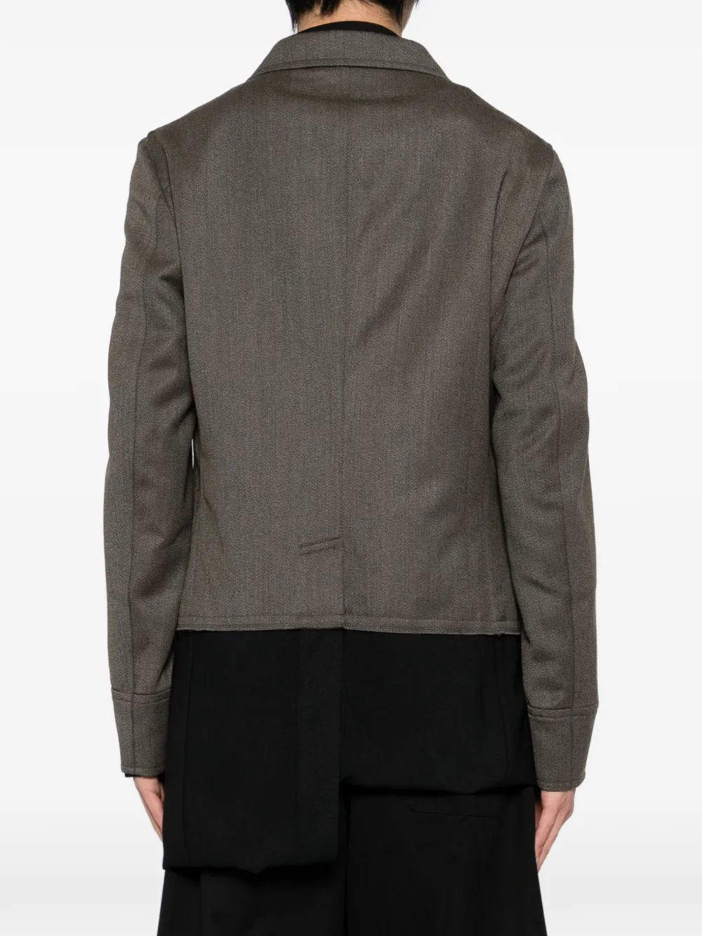 Comme des Garçons Homme Plus Button-up gelaagd jack Grijs