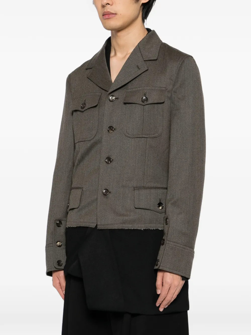 Comme des Garçons Homme Plus button-up layered jacket | Blazers | Image 2