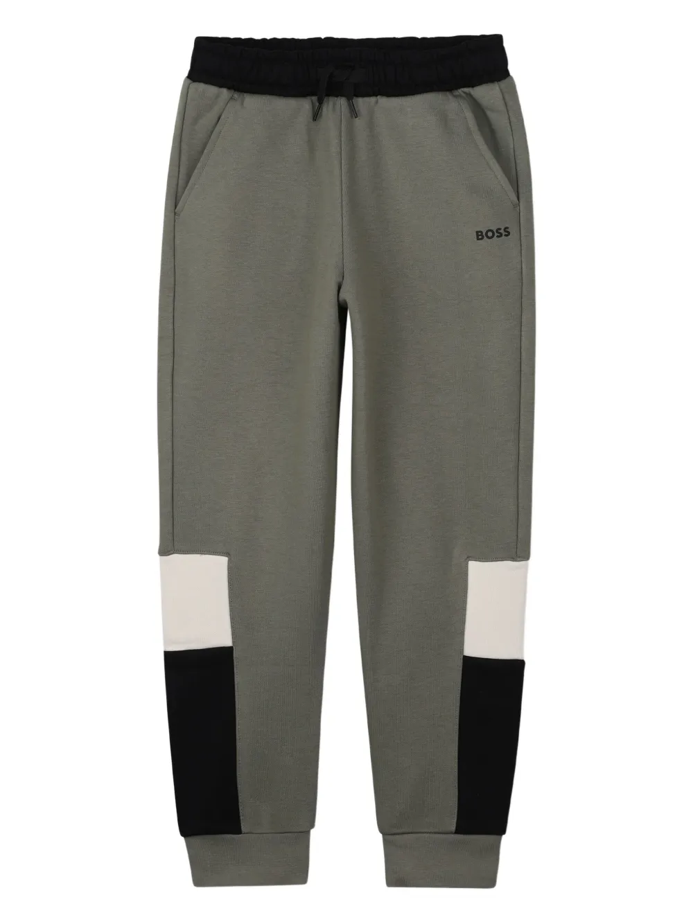 BOSS Kidswear pants con diseño color block | verde | Image 1