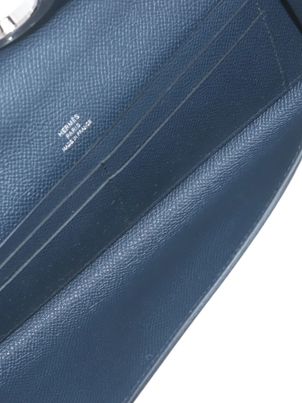 Hermès Pre-owned 2023 Epsom Chaine D Ancre to Go Wallet Crossbody Bag in Blue, view 4