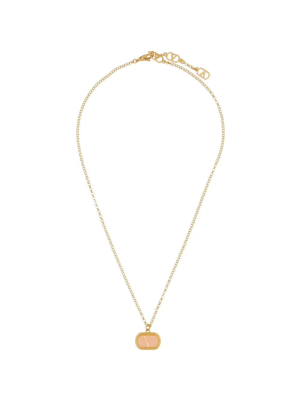 Valentino Garavani logo-pendant necklace - Goud
