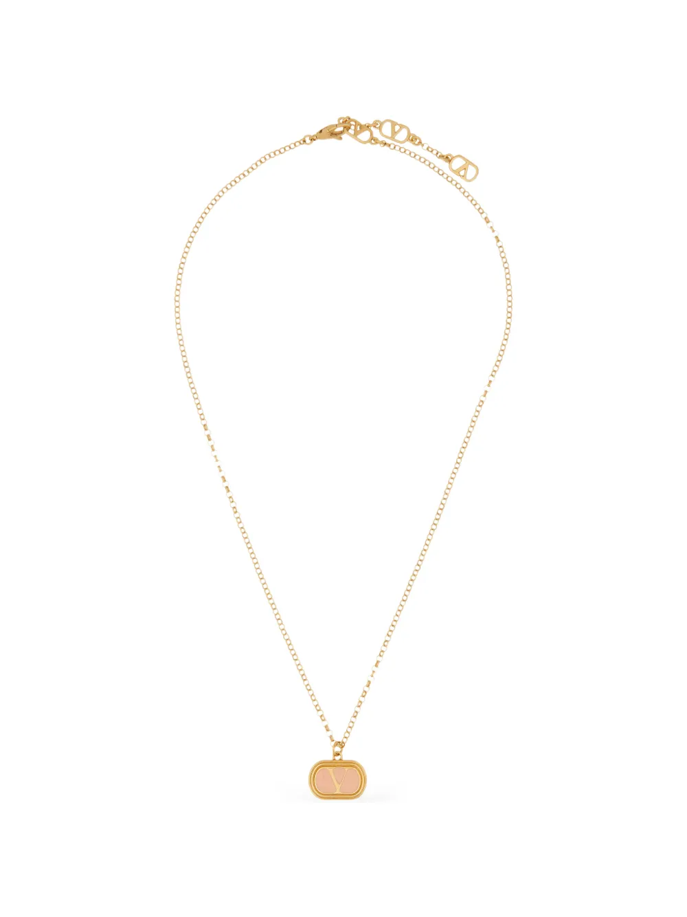 Valentino Garavani logo-pendant necklace - Oro