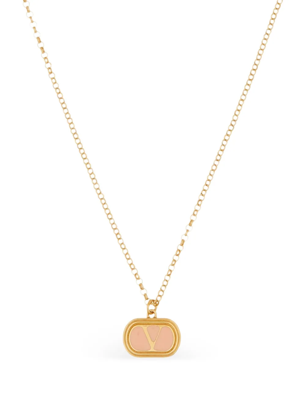 logo-pendant necklace