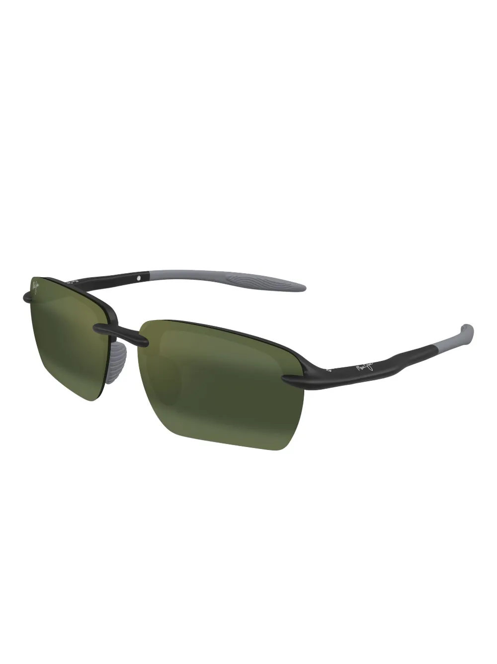 Maui Jim Ho'okipa Ultra G Rectangle-frame Sunglasses In Black