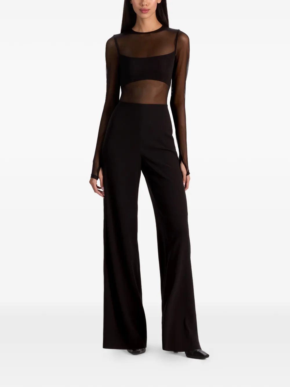 Alice And Olivia Nichol Jumpsuit In Black