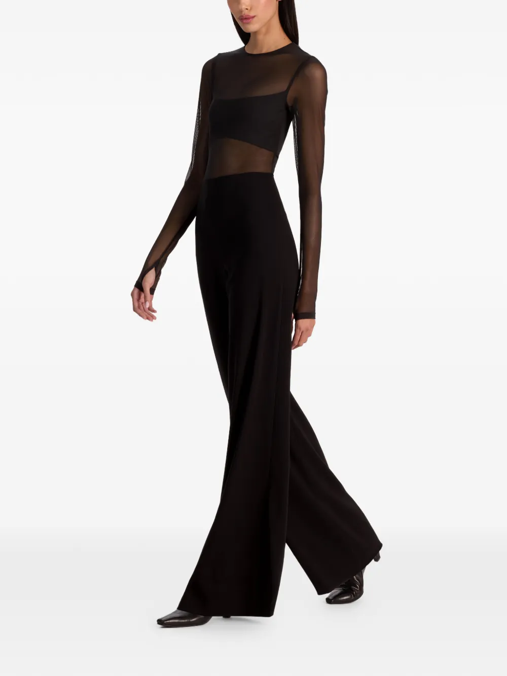 Alice And Olivia Nichol Jumpsuit In Black