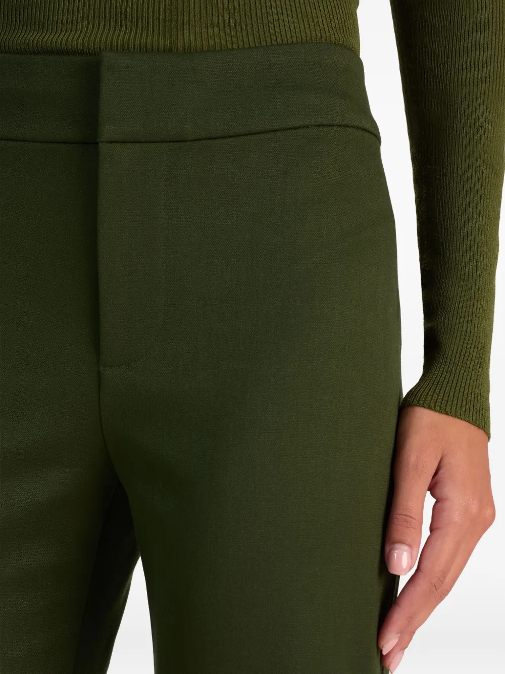 Alice And Olivia Andrew Flared Trousers In Green