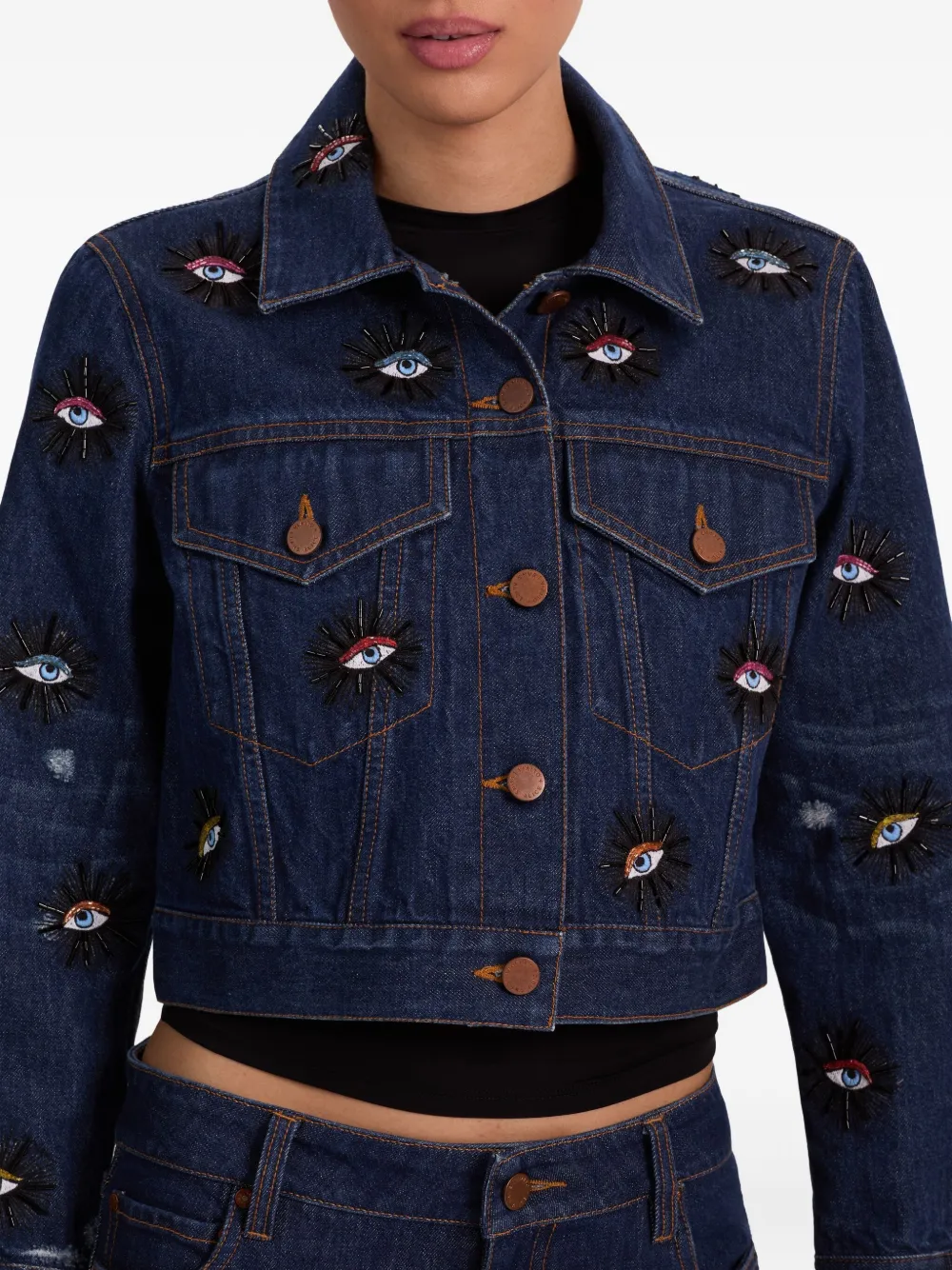 Chloe eyes-embellished jacket