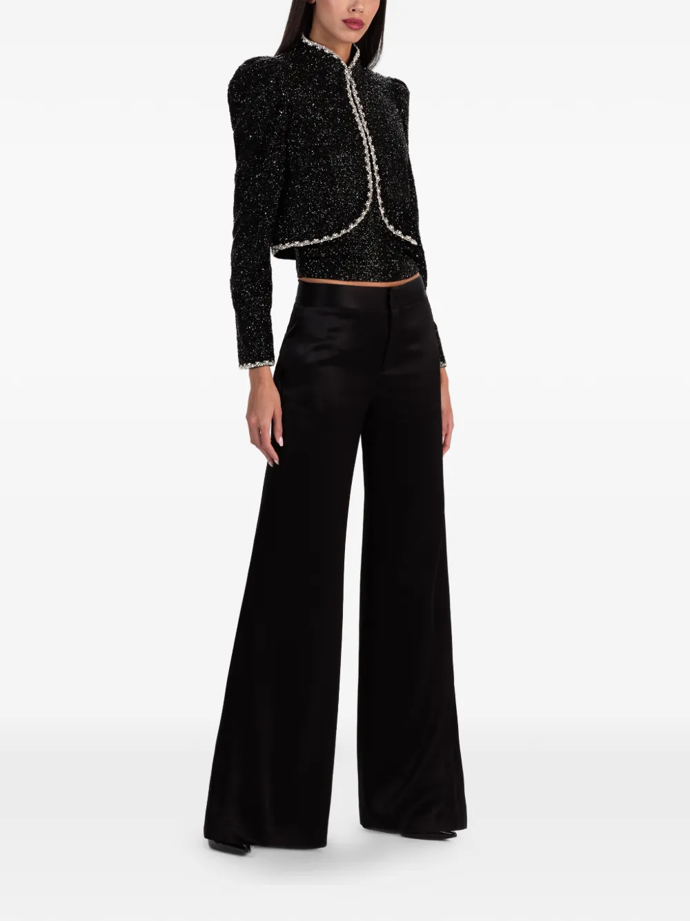 Alice And Olivia Shane Trousers In Black