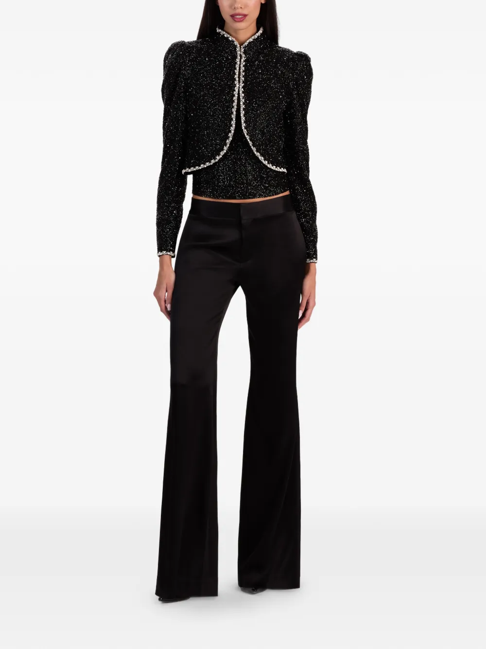 Alice And Olivia Shane Trousers In Black