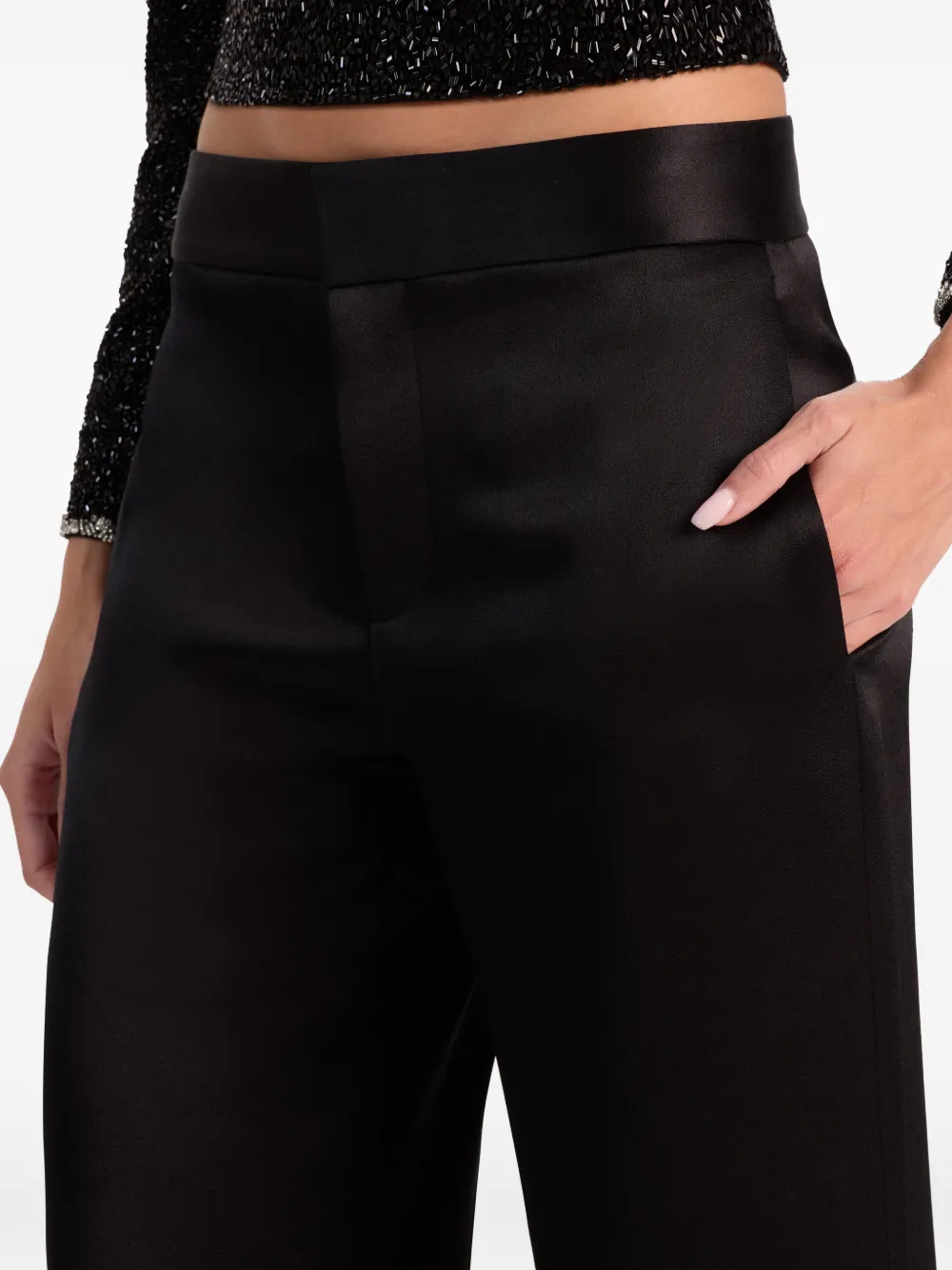 Alice And Olivia Shane Trousers In Black