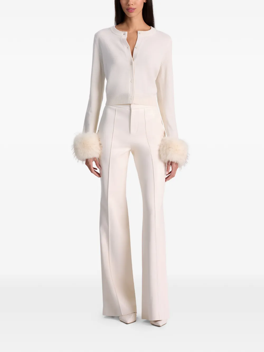 Alice And Olivia Dollie Cardigan In Blue