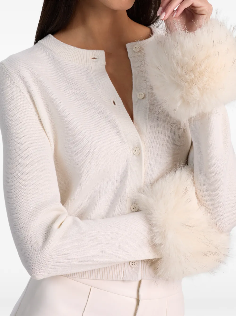 Alice And Olivia Dollie Cardigan In Blue