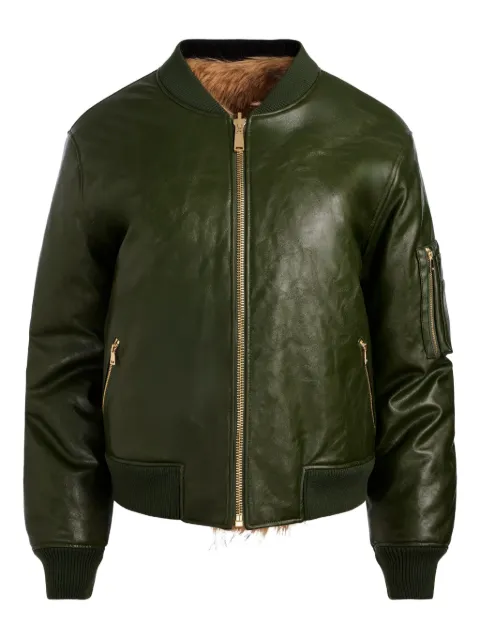 alice + olivia Becky reversible faux-fur bomber jacket