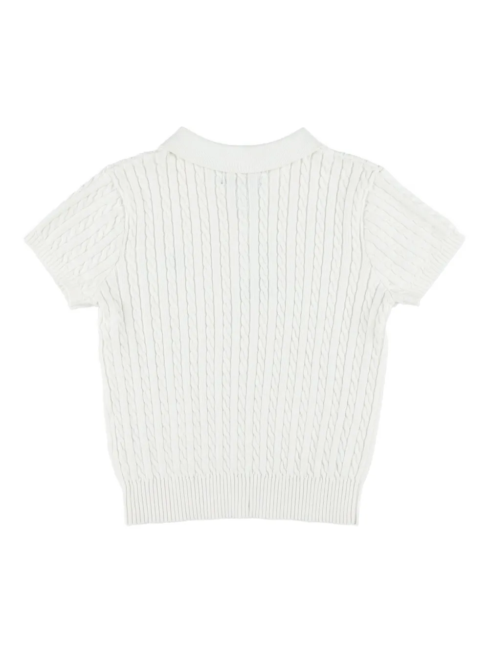 POLO RALPH LAUREN KIDS Kabelgebreide polotop Wit