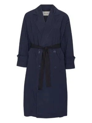 Ami Paris トレンチコート AMI Paris Belted Cotton Trench Coat | Blue | FARFETCH