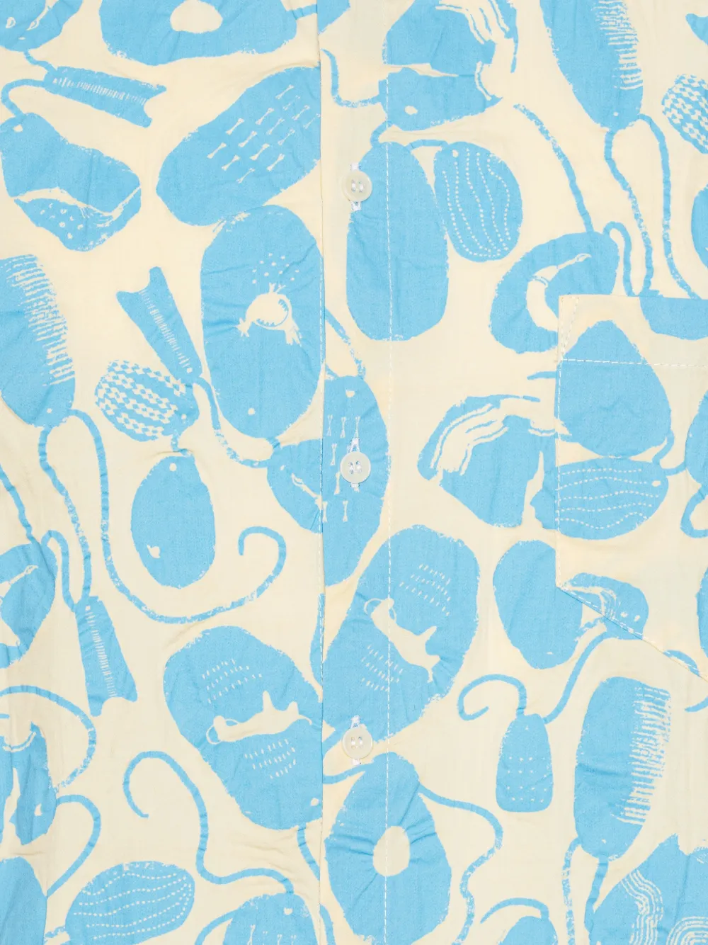 Henrik Vibskov Overhemd met print Beige