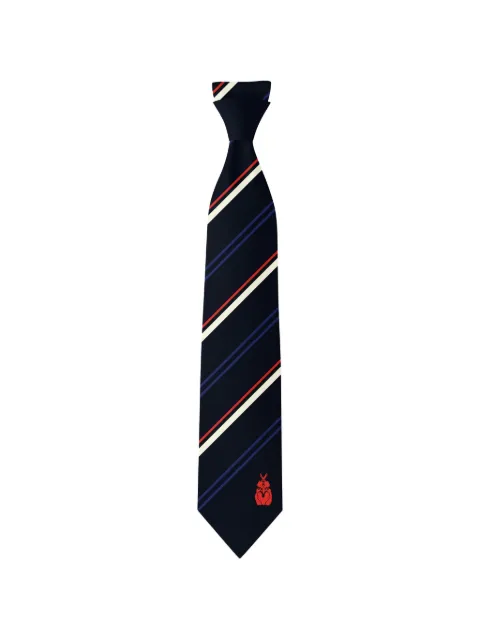 Henrik Vibskov Chicken diagonal-stripe embroidered-motif tie