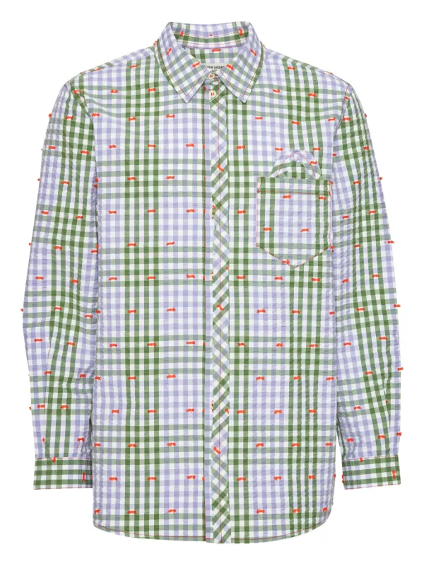 Henrik Vibskov チェック シャツ | ブルー | FARFETCH JP