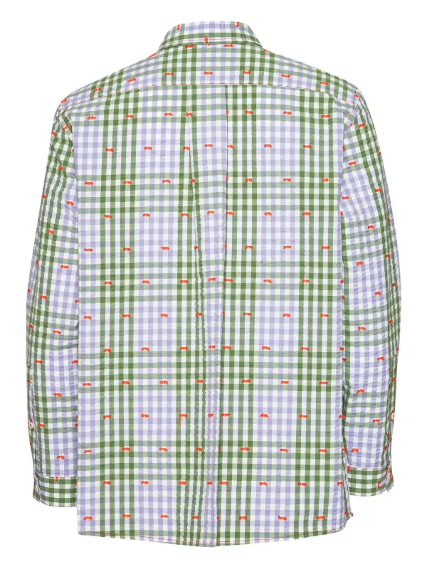 Henrik Vibskov チェック シャツ | ブルー | FARFETCH JP