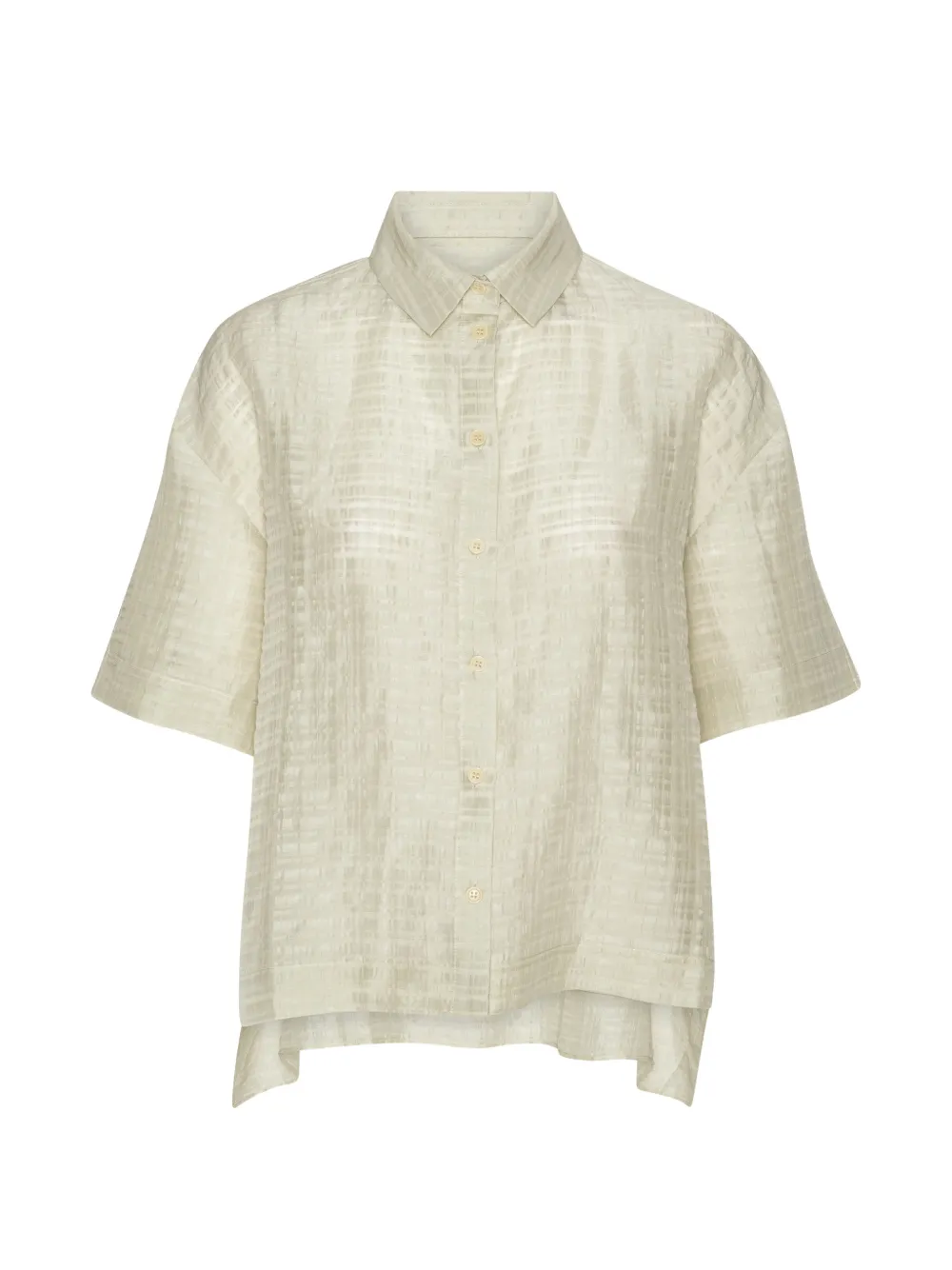 Henrik Vibskov buttoned short-sleeve top - Neutrals