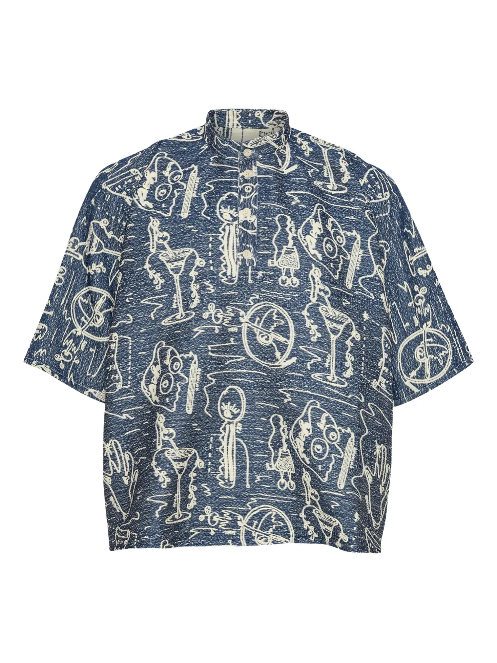 Henrik Vibskov graphic T-shirt - Blu