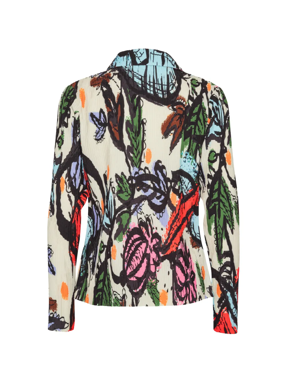  Henrik Vibskov Plissé Floral Jacket - Neutrals 