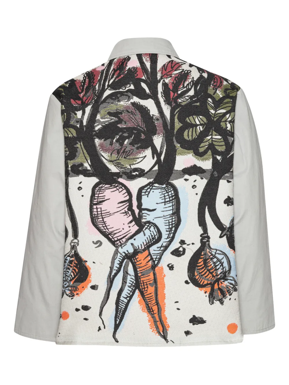 Buttoned Printed Jacket