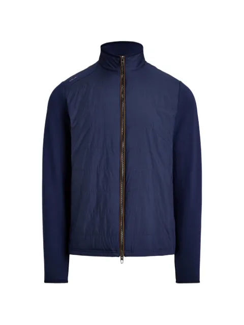 RLX Ralph Lauren woven-panel zip-up jacket