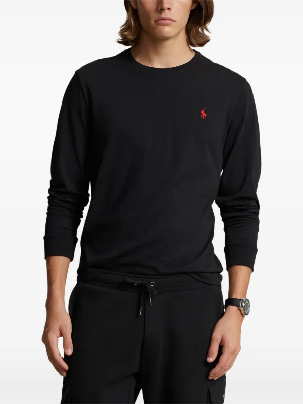 Polo Ralph Lauren long-sleeve Jersey T-shirt | Black | FARFETCH ZA