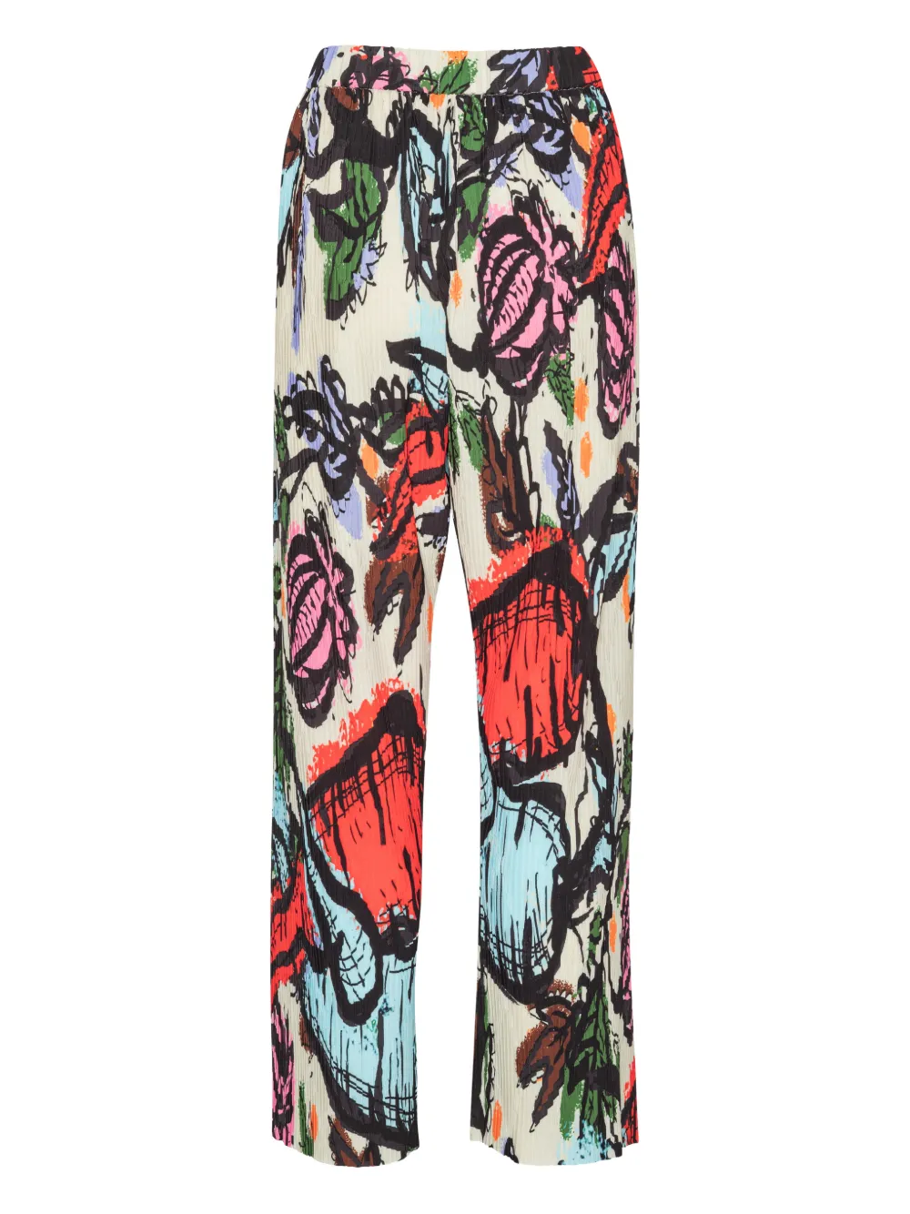 Henrik Vibskov printed pleated trousers - Beige