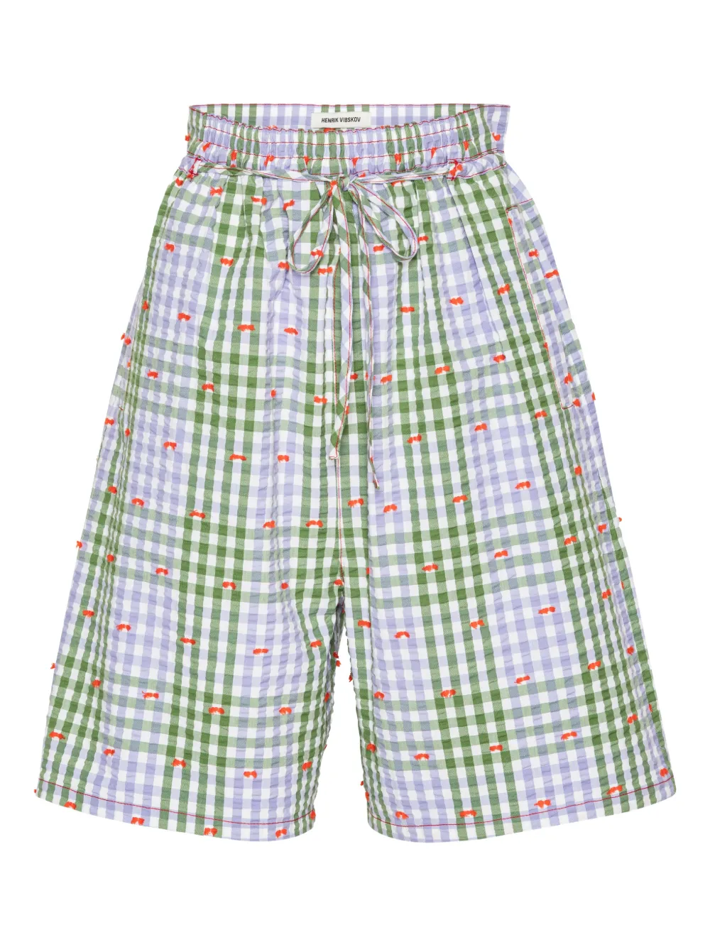 Henrik Vibskov checks tie shorts - Purple