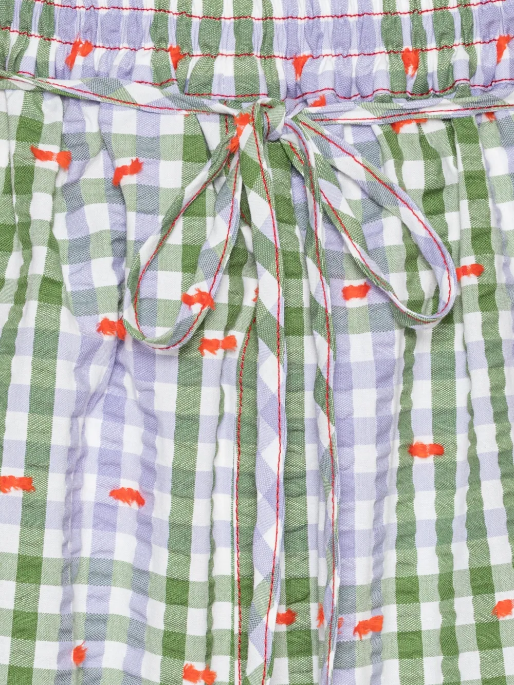 Henrik Vibskov Geruite gestrikte shorts Paars