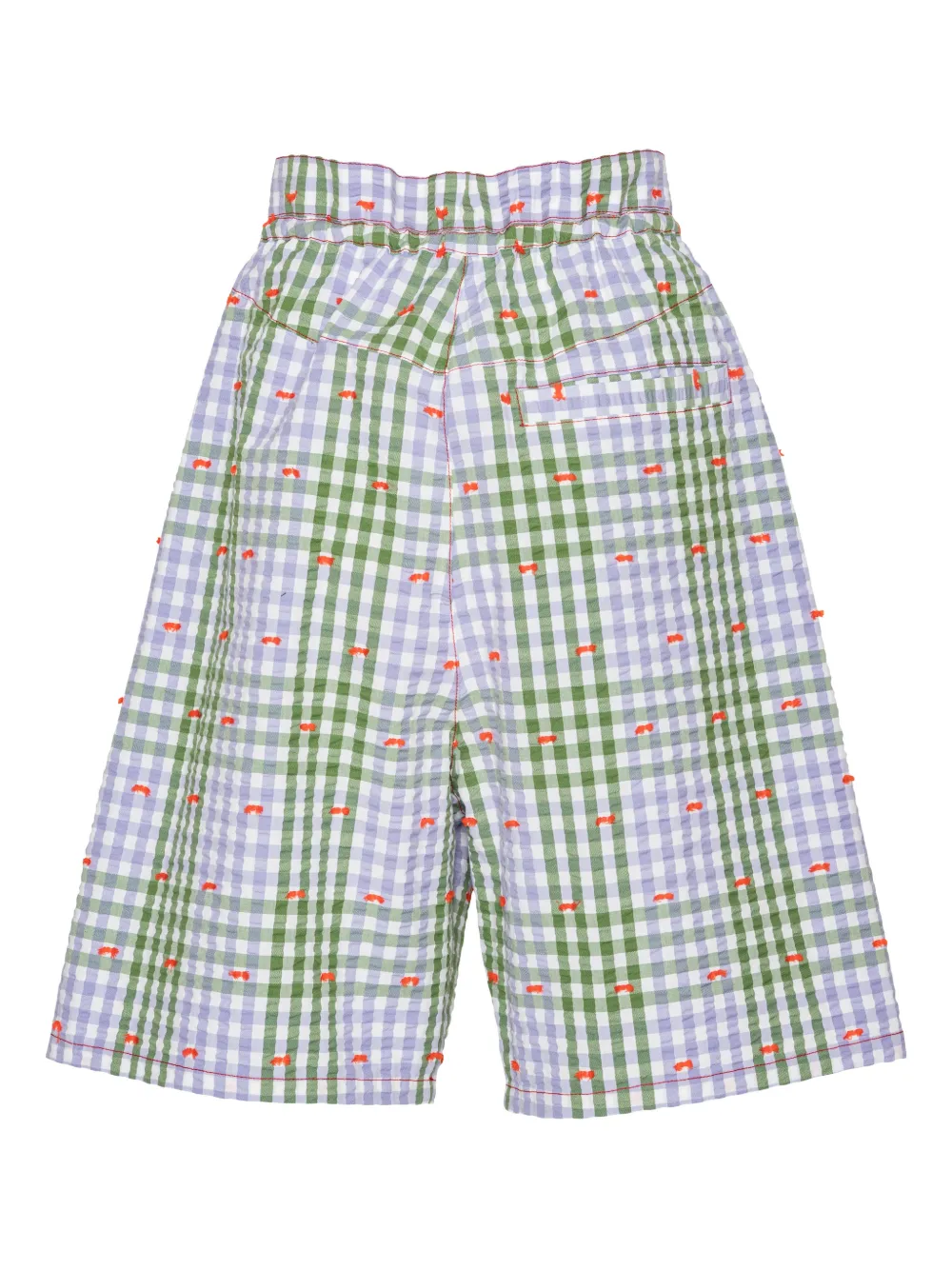 Henrik Vibskov Geruite gestrikte shorts Paars