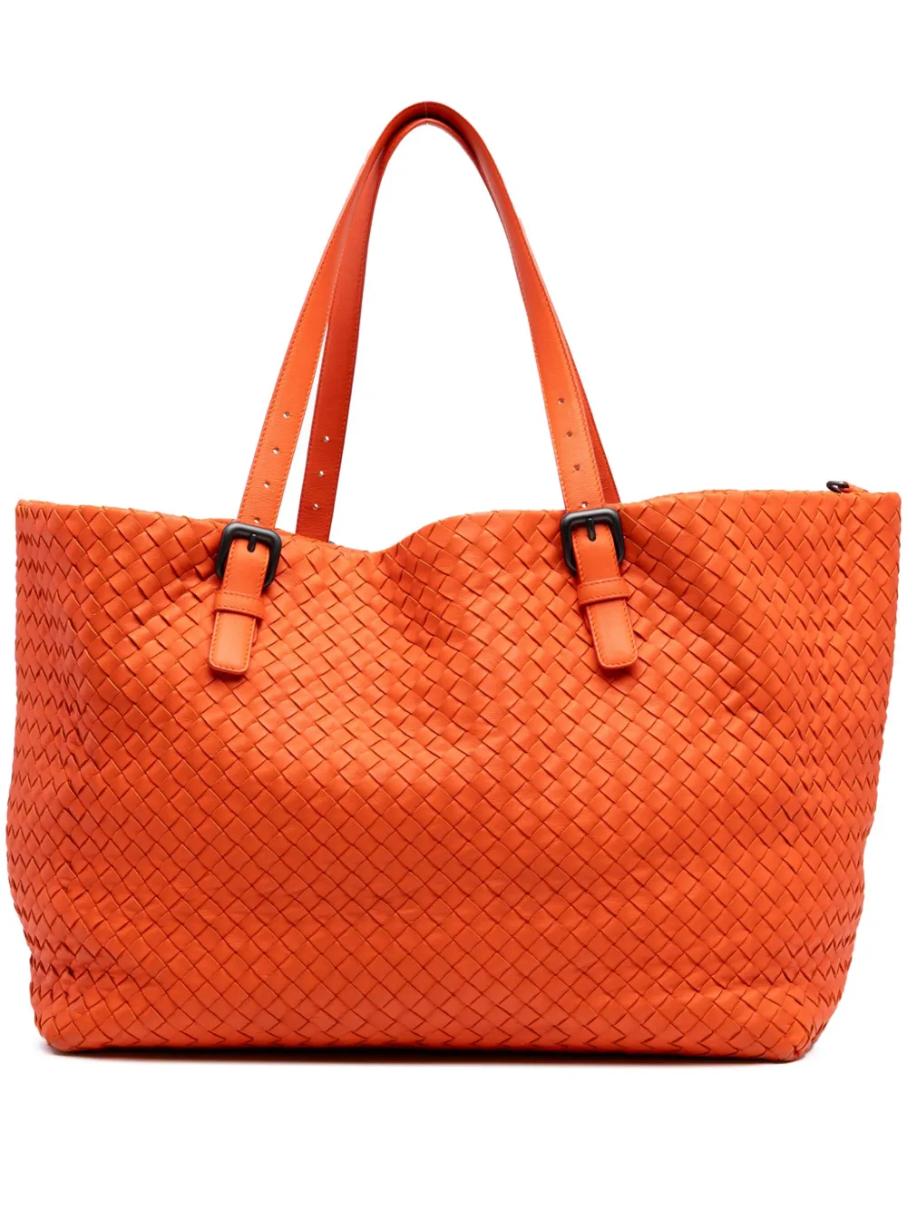 Bottega Veneta Pre-Owned 2012-2025 ラージ ナッパ イントレチャート チェスタ トートバッグ - オレンジ