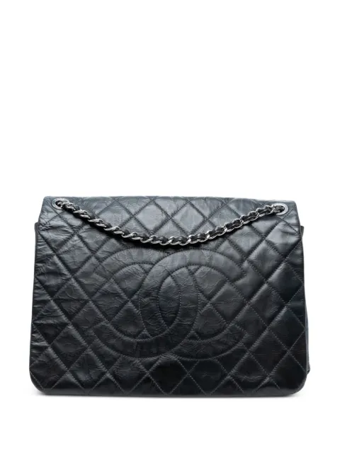 CHANEL Pre-Owned 2009-2010 XL CC Glazed Quilted Calfskin Single Flap shoulder bag