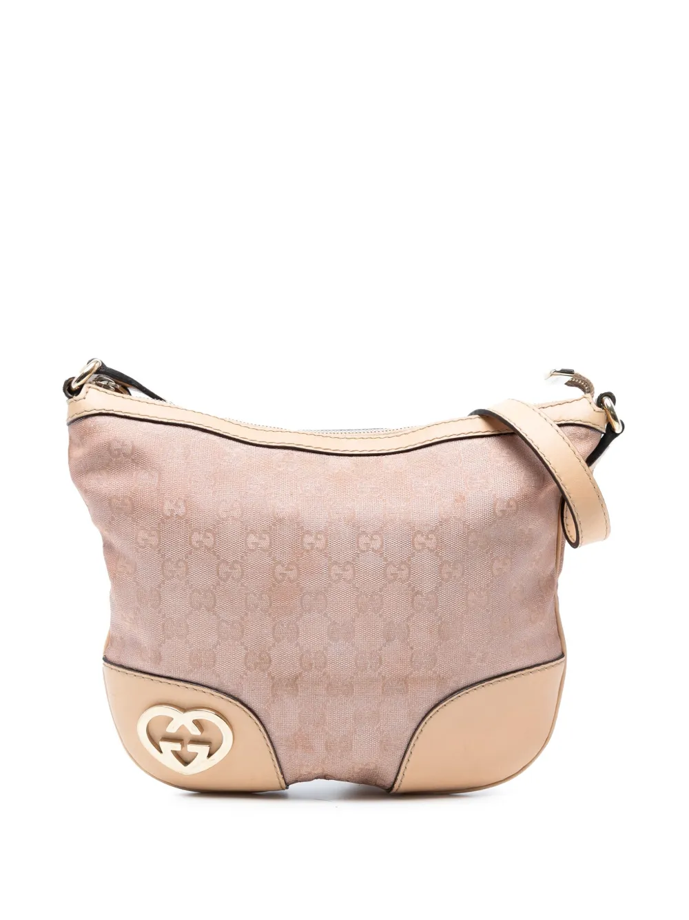 Pre-owned Gucci 2016-2025 Gg Canvas Lovely Crossbody Bag In Pink