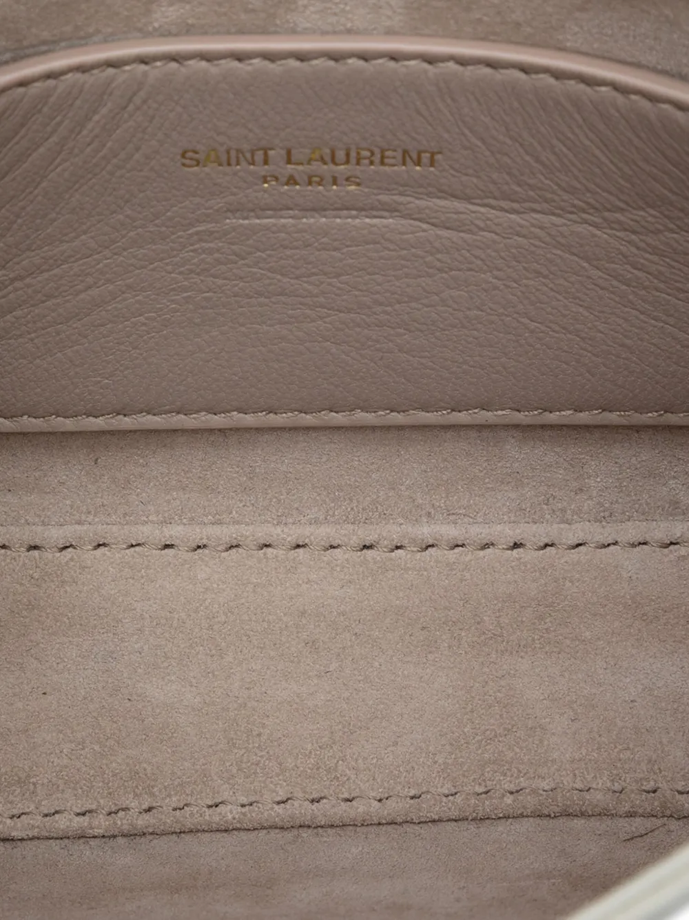 SAINT LAURENT Pre-owned 2022 Mini Smooth Calfskin Le 5 A 7 Hobo Shoulder Bag In White