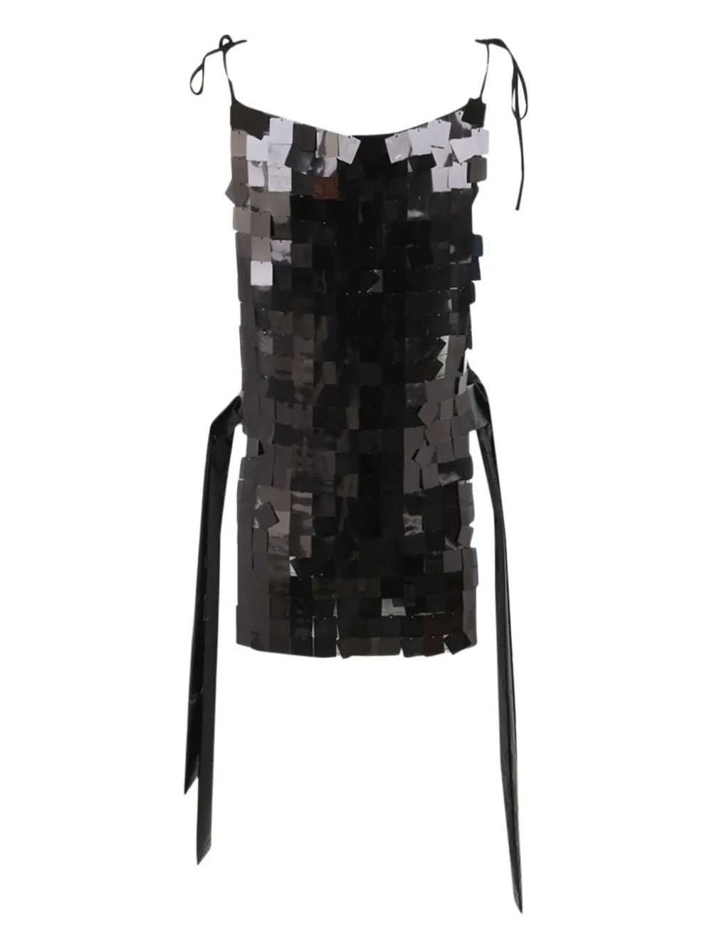 Maria Calderara Mini-jurk met gestrikte bandjes - Zwart