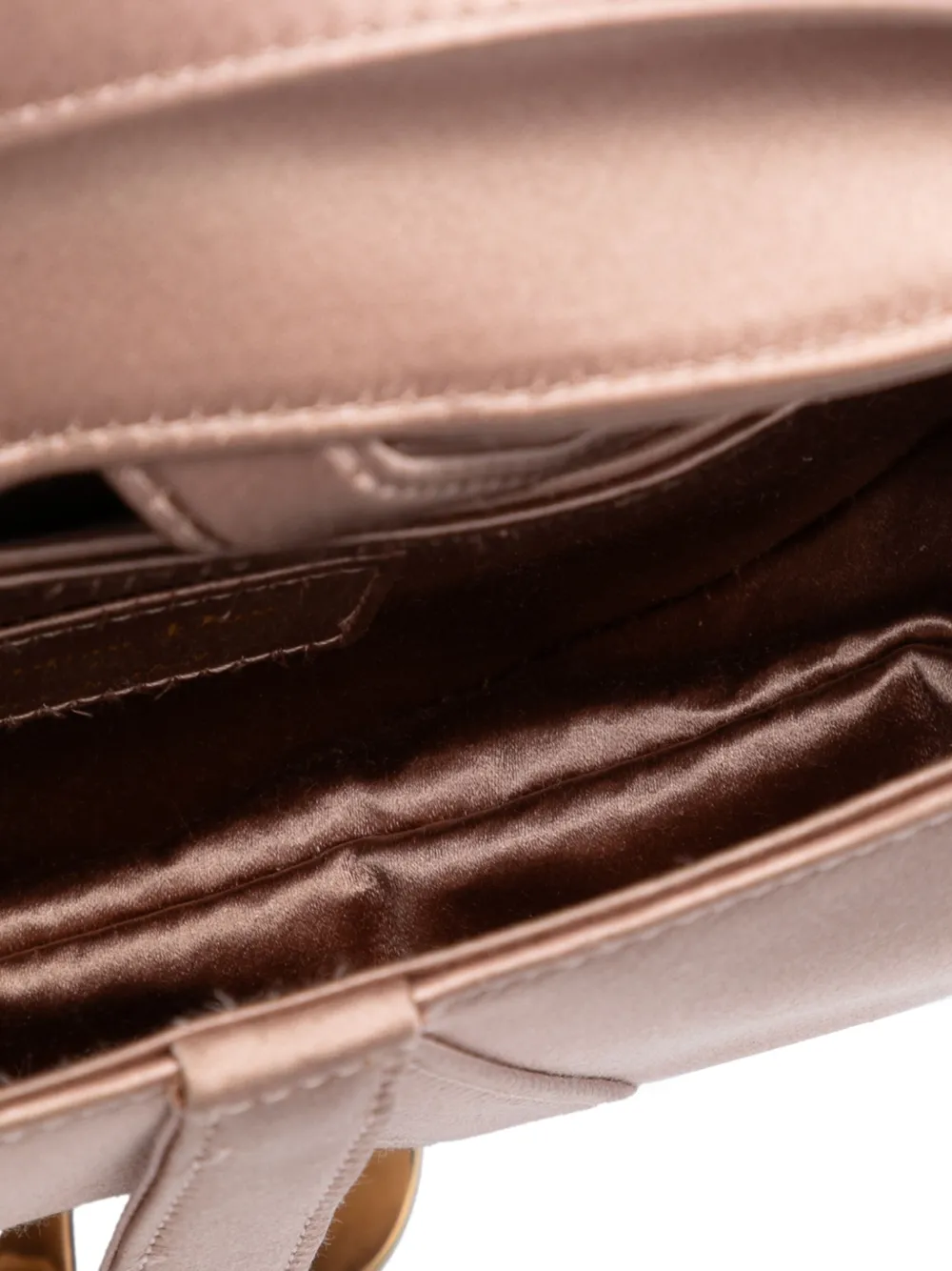 Pre-owned Dior 2019 Mini Satin Crystal Embellished Saddle Bag Handbag In Pink