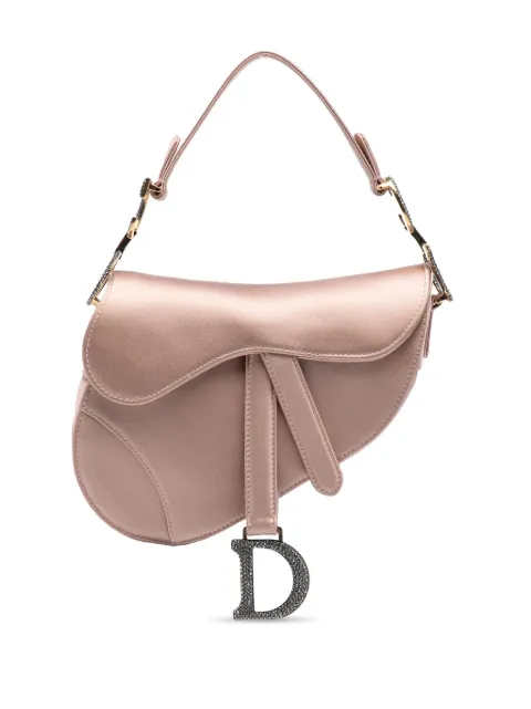 Christian Dior Pre-Owned 2019 Mini Satin Crystal Embellished Saddle Bag handbag