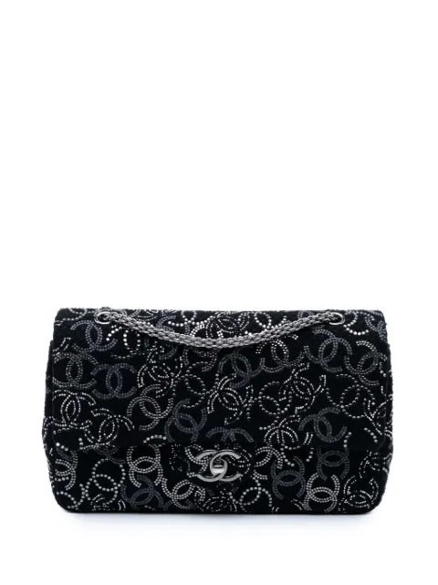 CHANEL Pre-Owned 2009-2010 Paris-Shanghai Medium Tweed Strass Embellished Pudong Double Flap shoulder bag