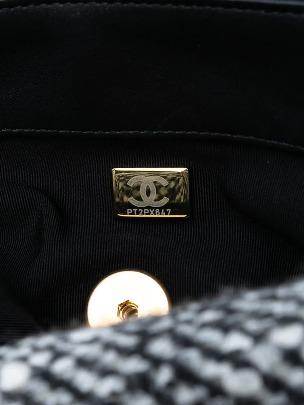 Pre-owned Chanel 2021-2025 Large Tweed 19 Flap Satchel In Gray